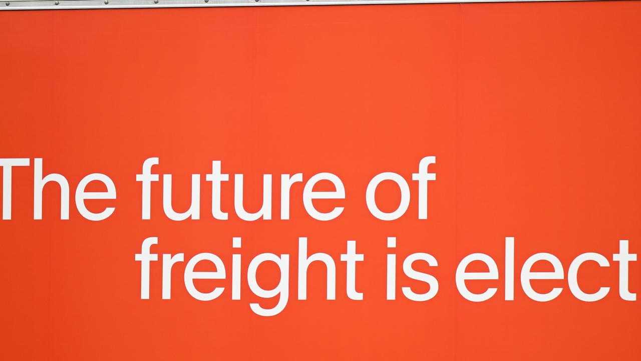The slogan 'The future of freight is electric'