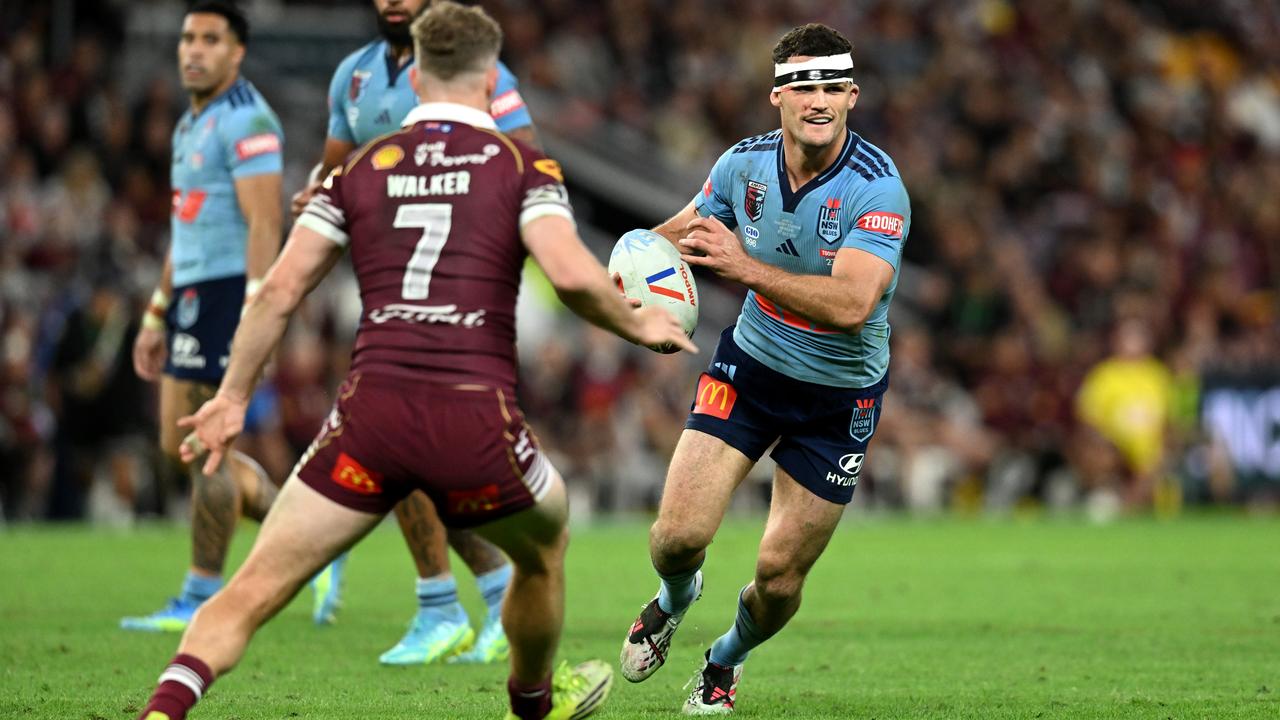Origin rivals Sam Walker and Nathan Cleary.