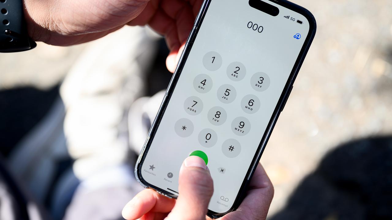 Triple zero is seen on a phone (file image)