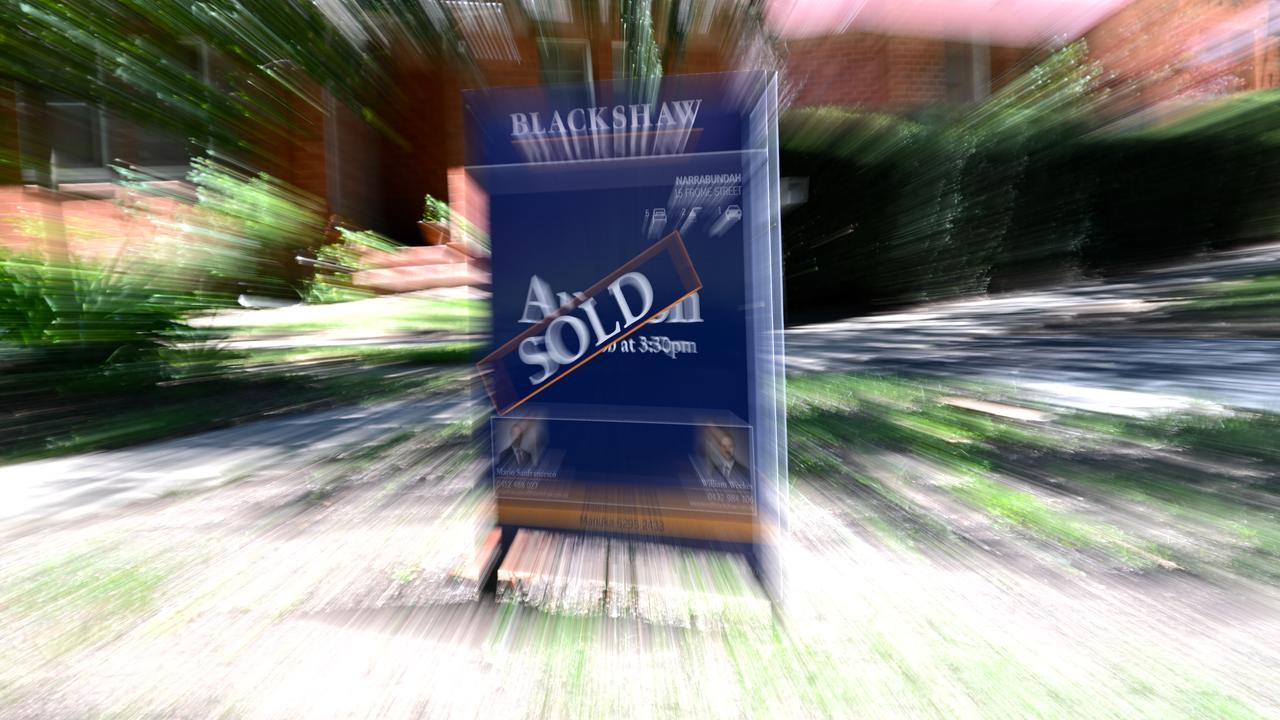 A 'Sold' sign in front of a house (file image)