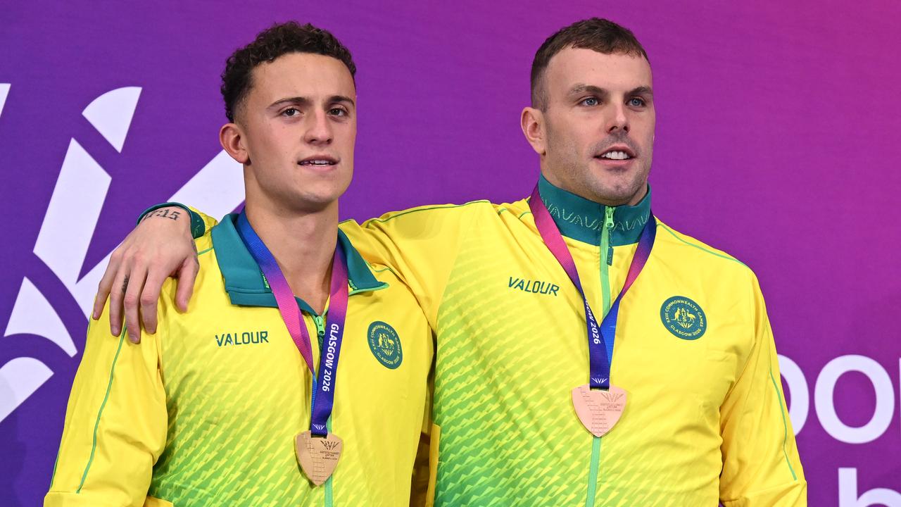 (L-R) Flynn Southam and Kyle Chalmers.