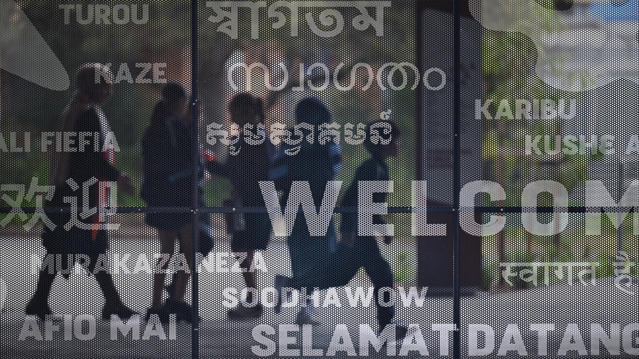 Unidentifable school students behind a screen (file image)
