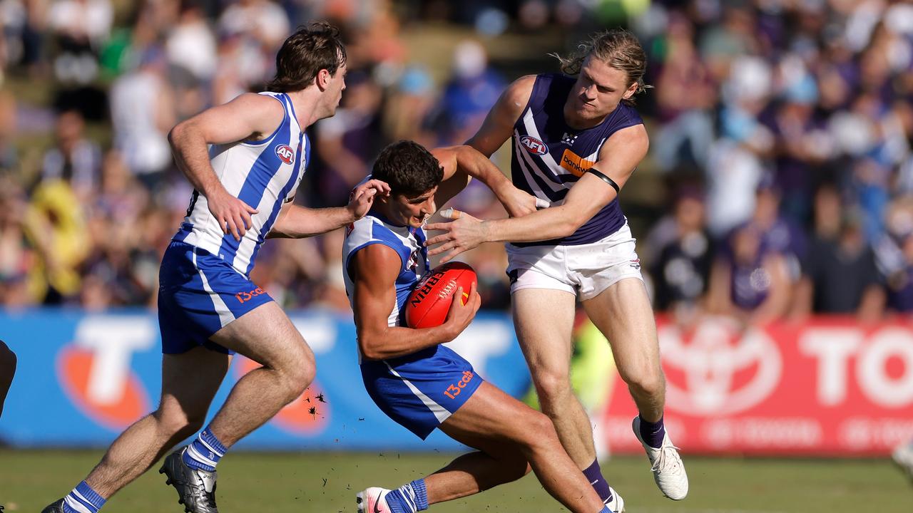 Hayden Young's tackle on Harry Sheezel