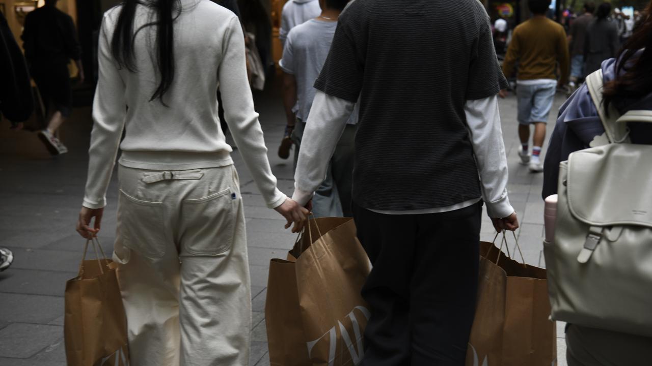Shoppers in the Sydney CBD