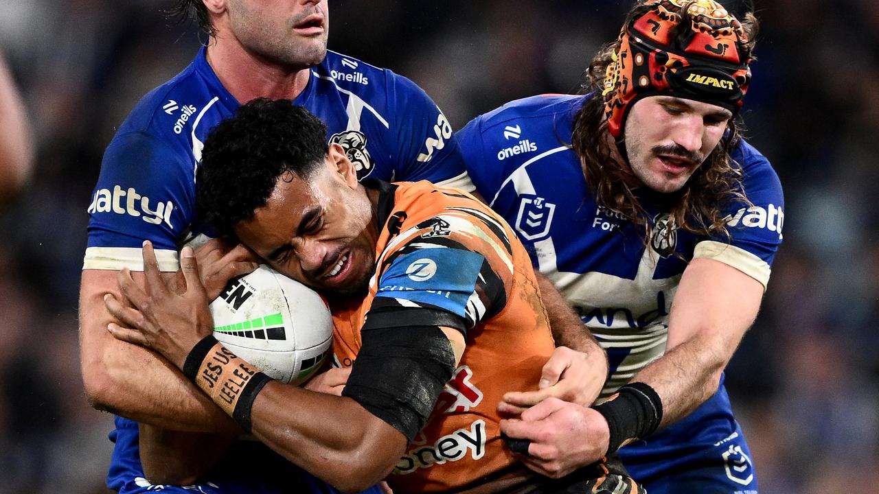 Tigers' Jahream Bula (c).