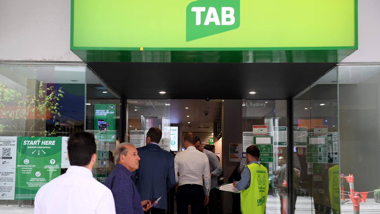 Punters lining up outside a TAB (file image)