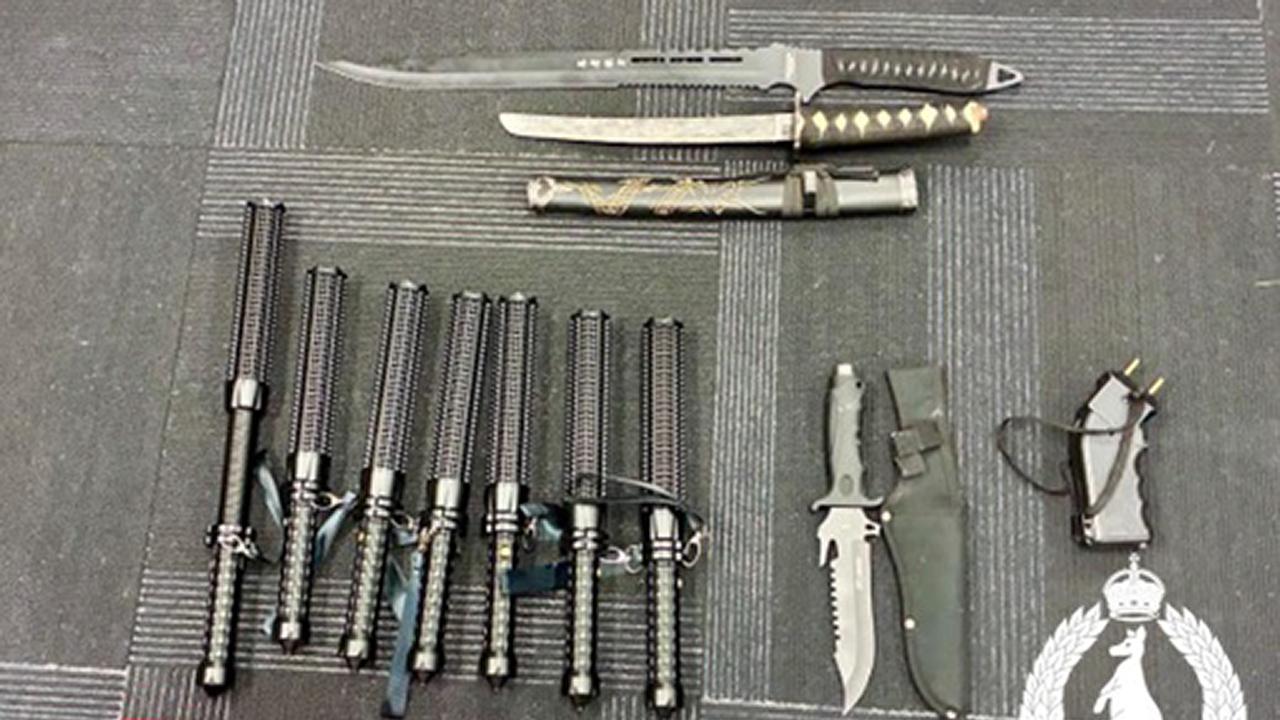 Weapons sezied by police