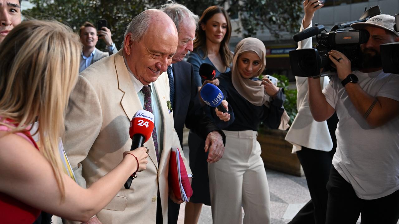 Alan Jones outside court.
