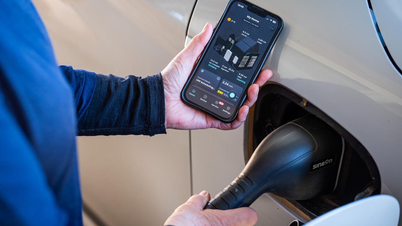 Jenny Bailey uses a smartphone app to monitor an energy ecosystem