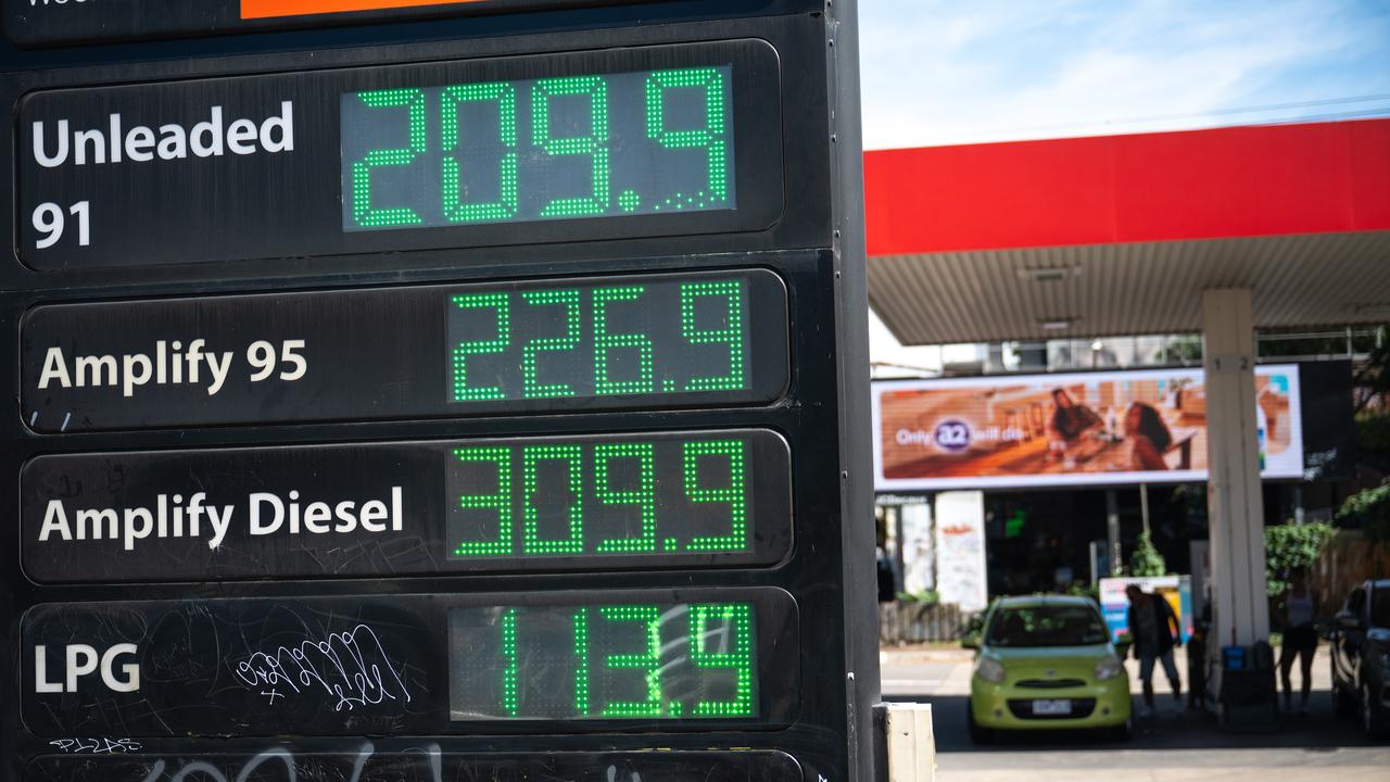Fuel prices displayed on a board (file image)