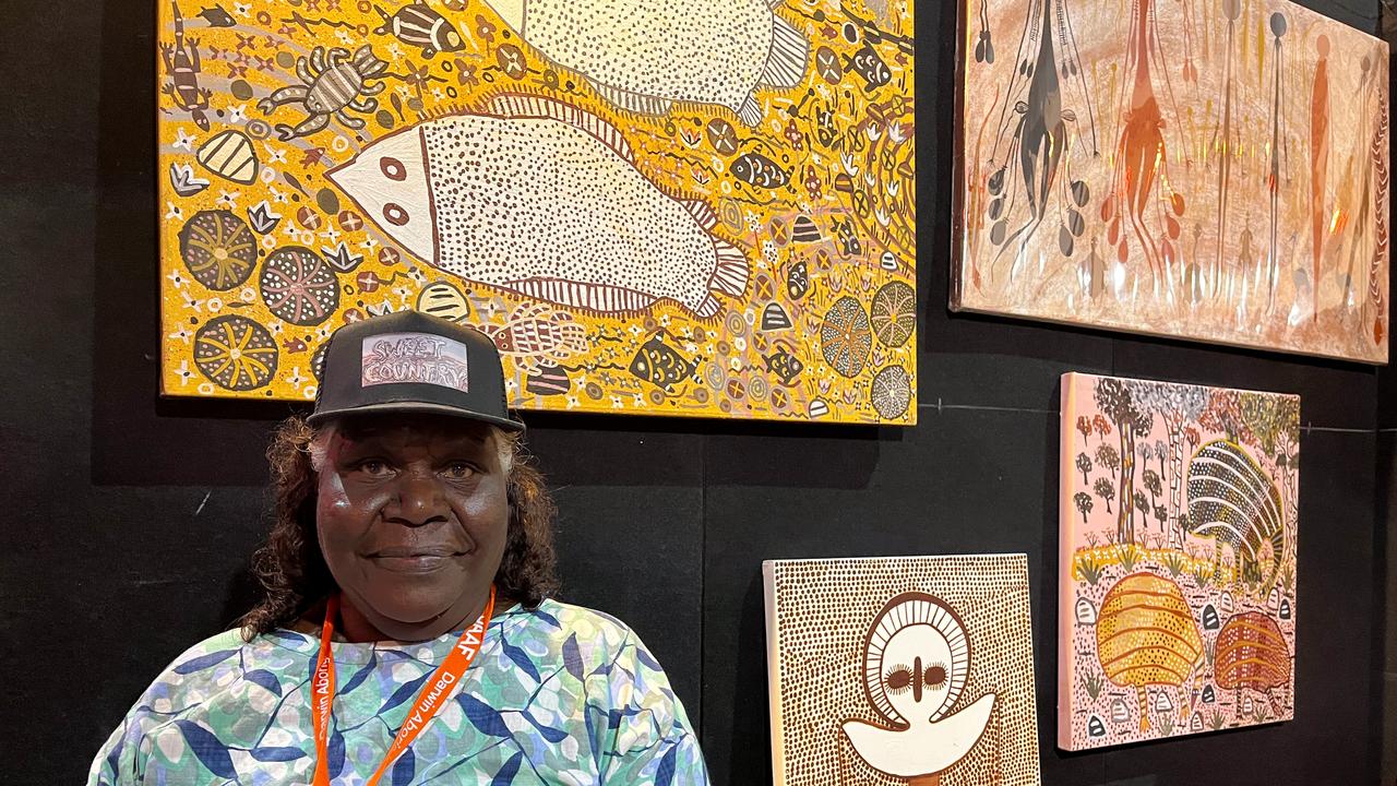 Artist Angelina Boona at the Darwin Art Fair (file image)