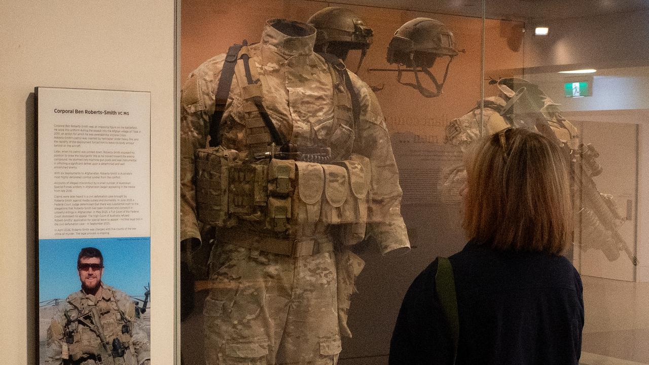 Ben Roberts-Smith display at the Australian War Memorial (file)