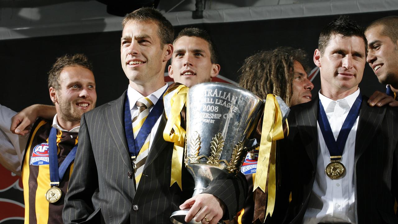 The Hawks beat Geelong by 26 points in 2008 to give Alastair Clarkson