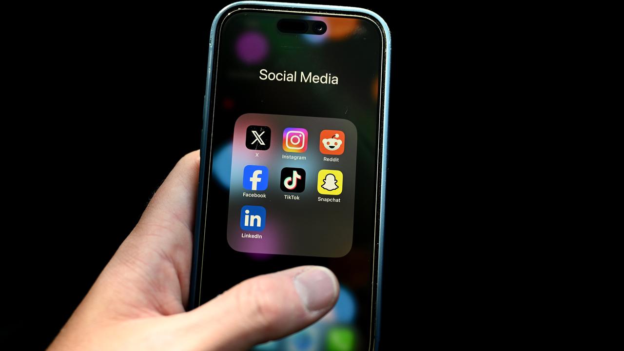 Social media apps on a phone (file image)