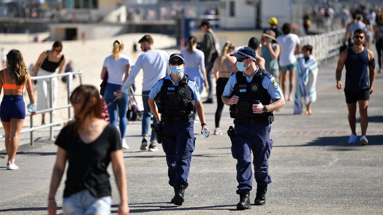 NSW Police on patrol during the pandemic (file image)