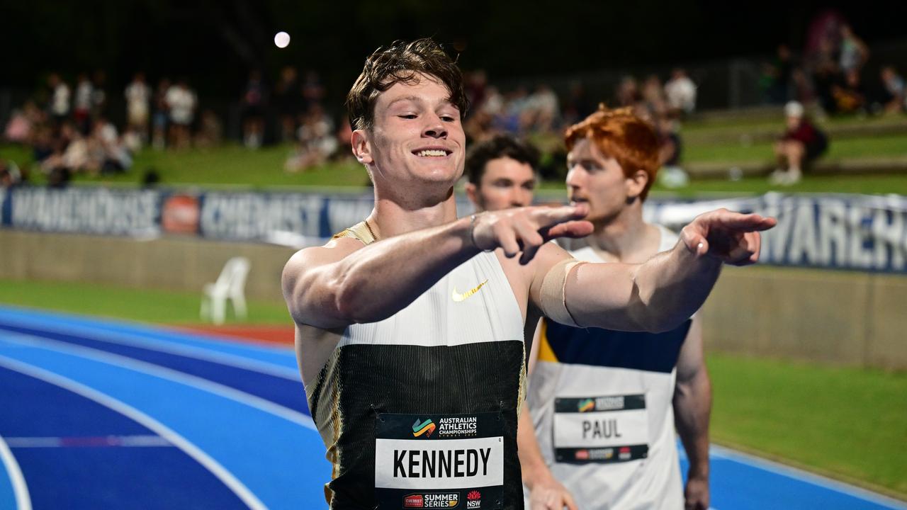 Lachlan Kennedy celebrates
