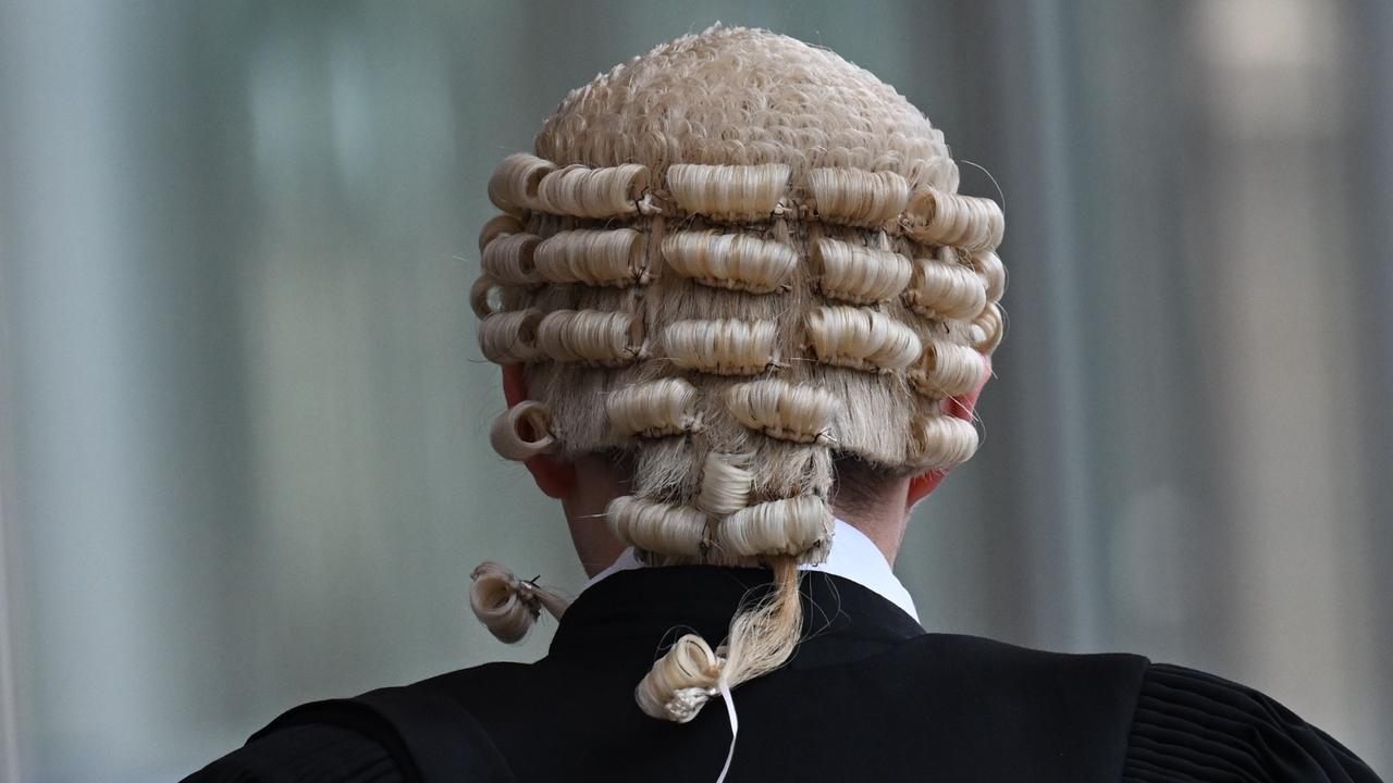 A barrister wearing his wig