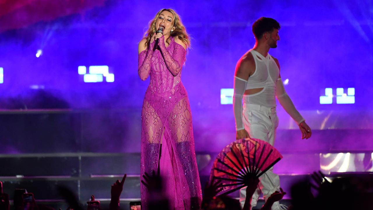 Kylie Minogue performing in 2023