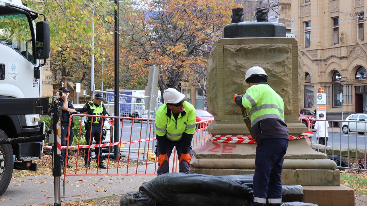 HOBART WILLIAM CROWTHER STATUE CUT DOWN