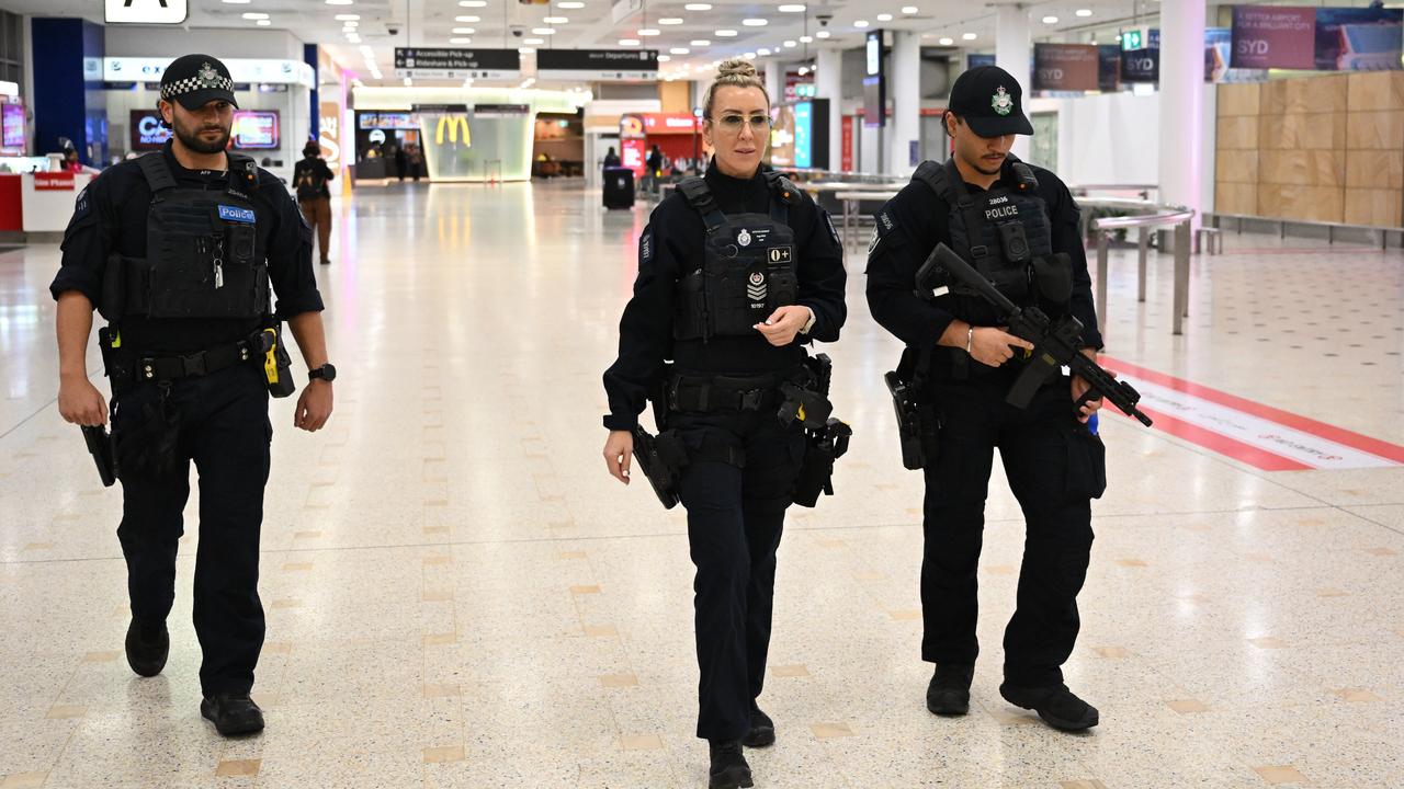AFP officers patrol Sydney airport