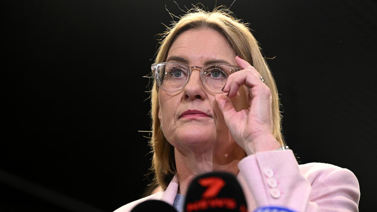 Stock photo of Jacinta Allan at a press conference