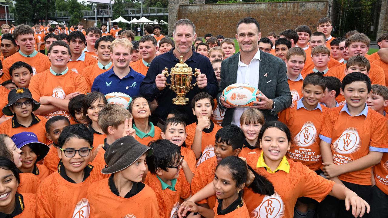 (L-R) Tom Lynagh, Brad Thorn and James Horwill.