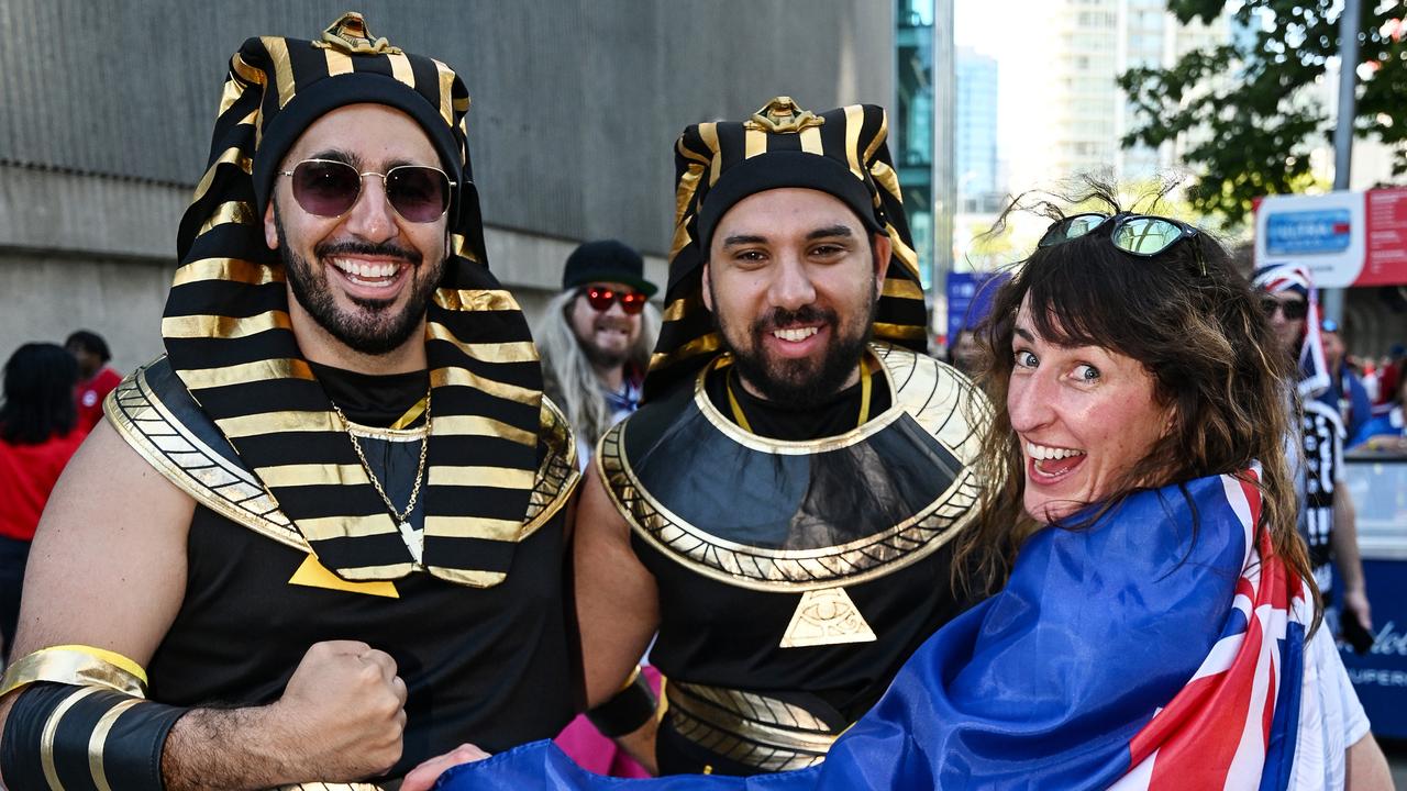 Egypt and New Zealand All Whites fans dressed to impress in Vancouver.