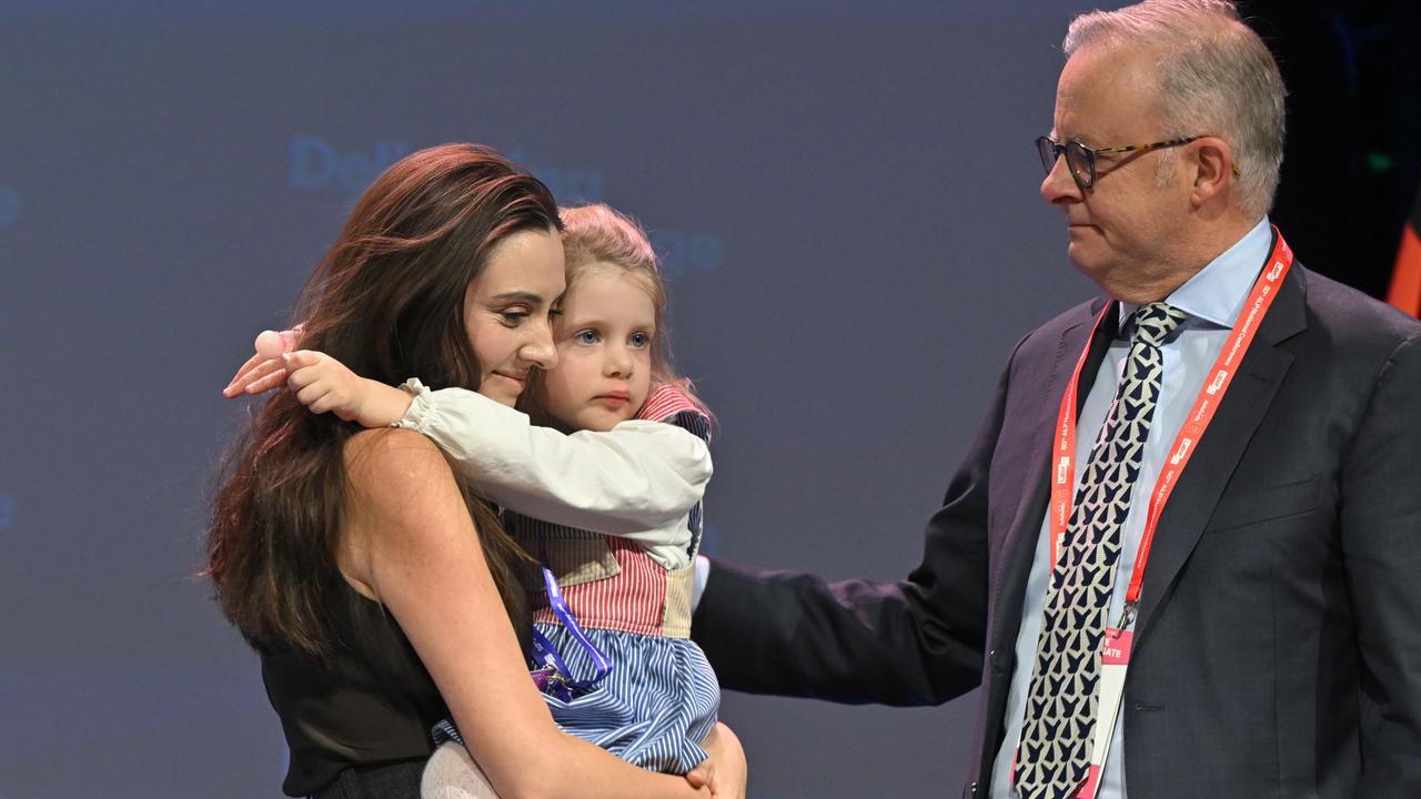 Priya Brown, daughter Charlotte and Anthony Albanese