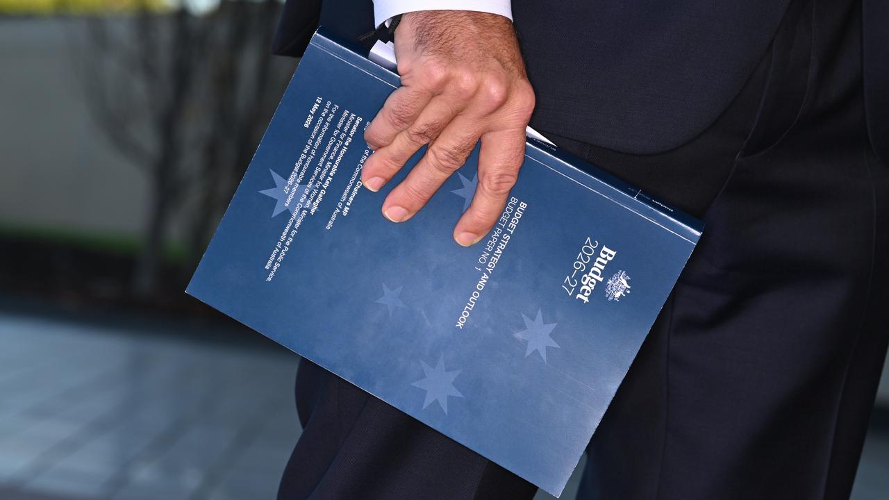 A copy of the budget papers (file image)