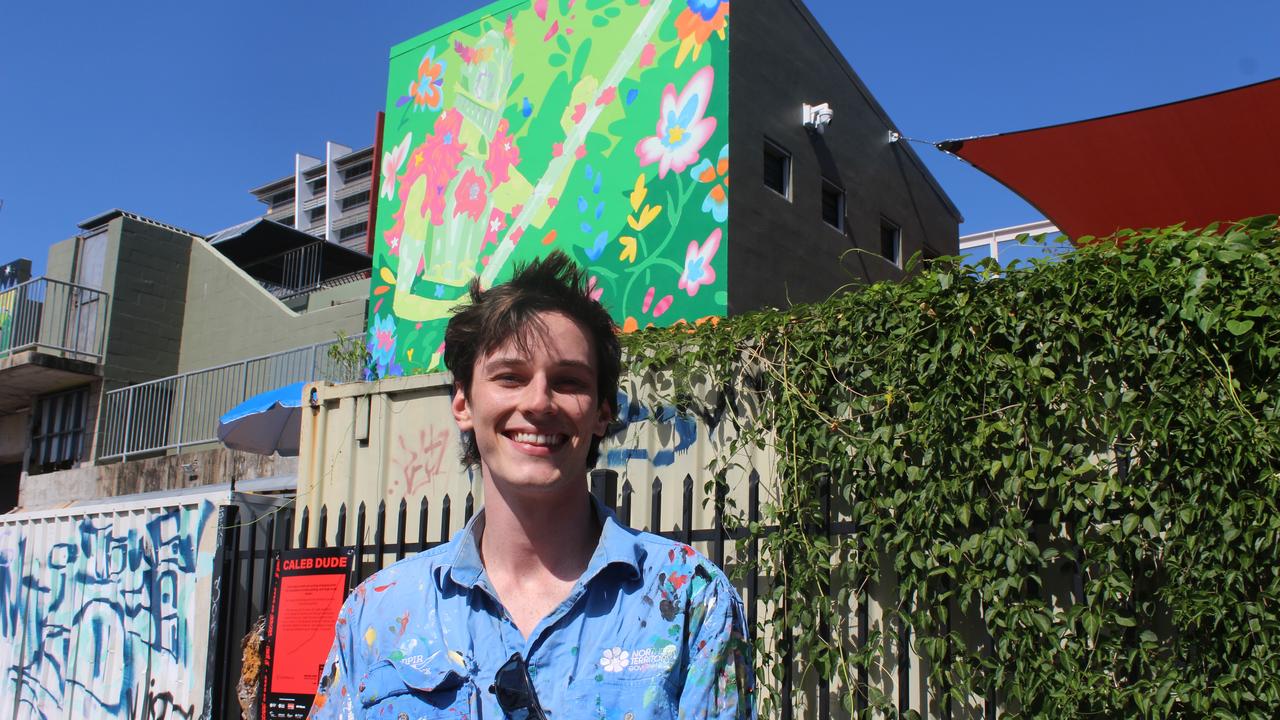 Muralist Caleb Dude.