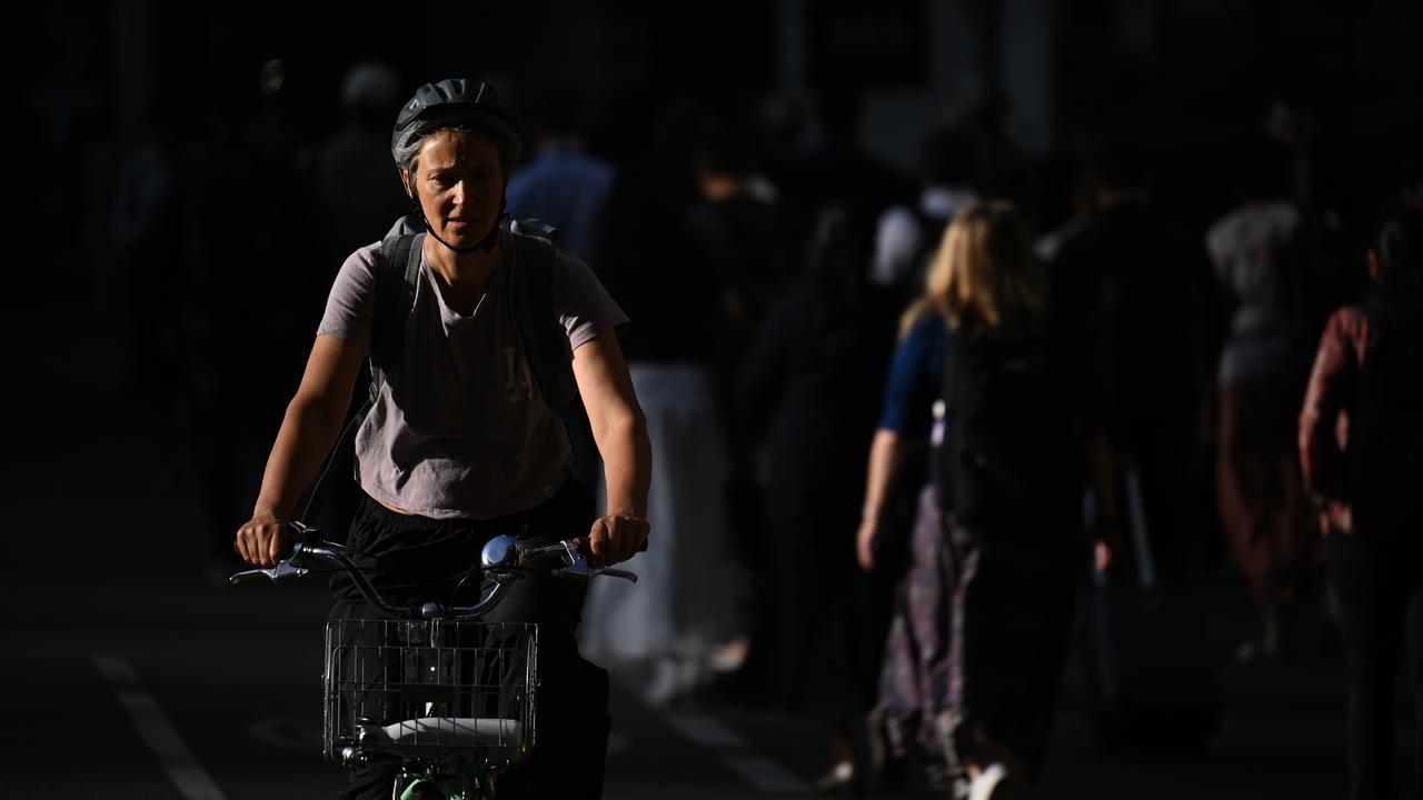 A cyclist in Melbourne