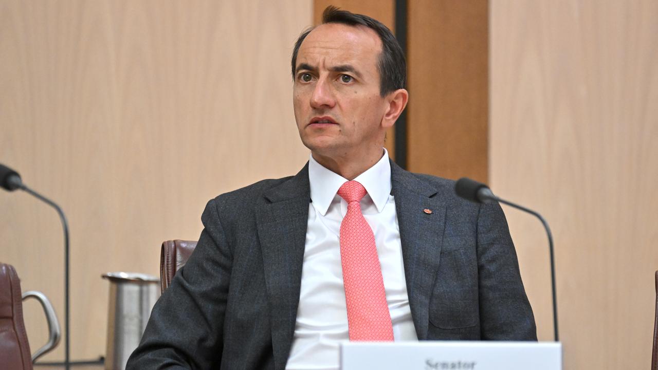 Liberal Senator Dave Sharma at a press conference.