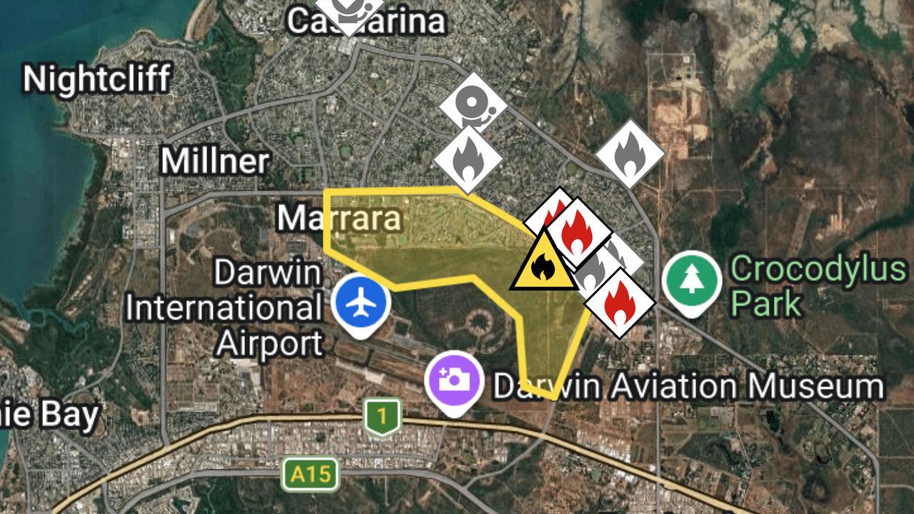 Bushfire area in Darwin 