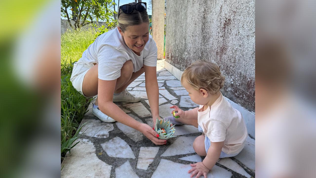 Leah Stewart and a child