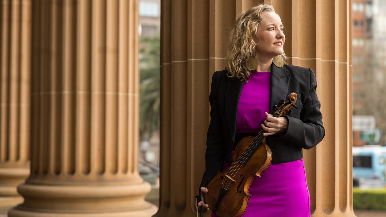 Violinist/artistic director Skye McIntosh at the State Library of NSW