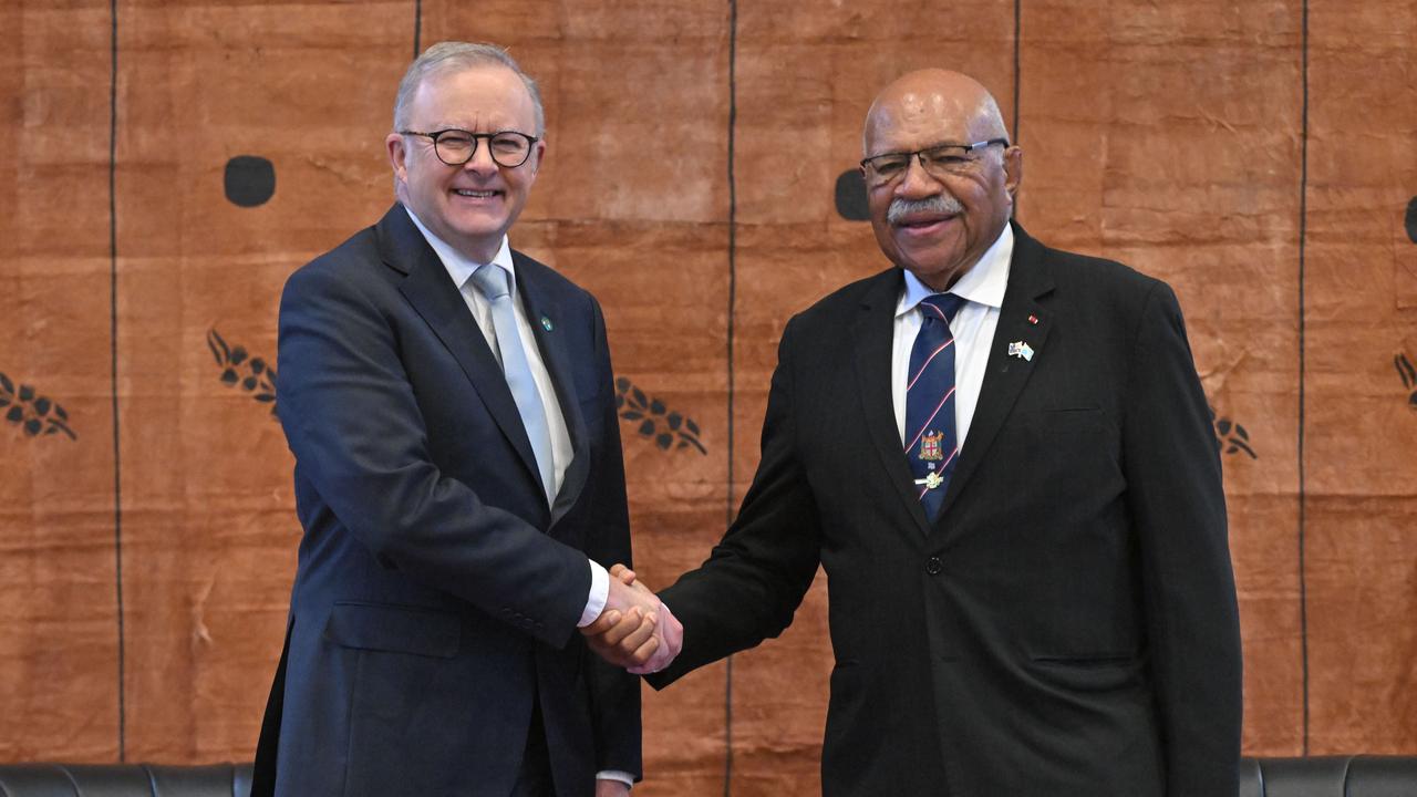 Anthony Albanese and Sitiveni Rabuka