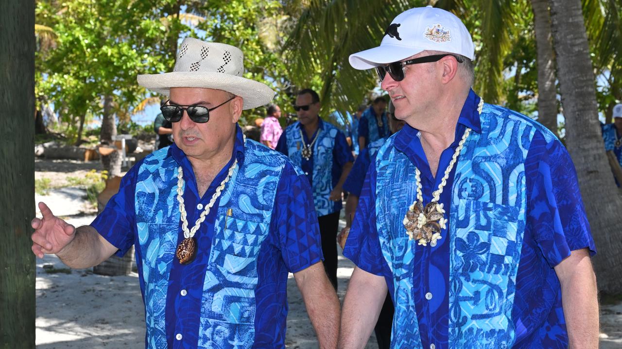 Cook Islands PM Mark Brown, PM Anthony Albanese