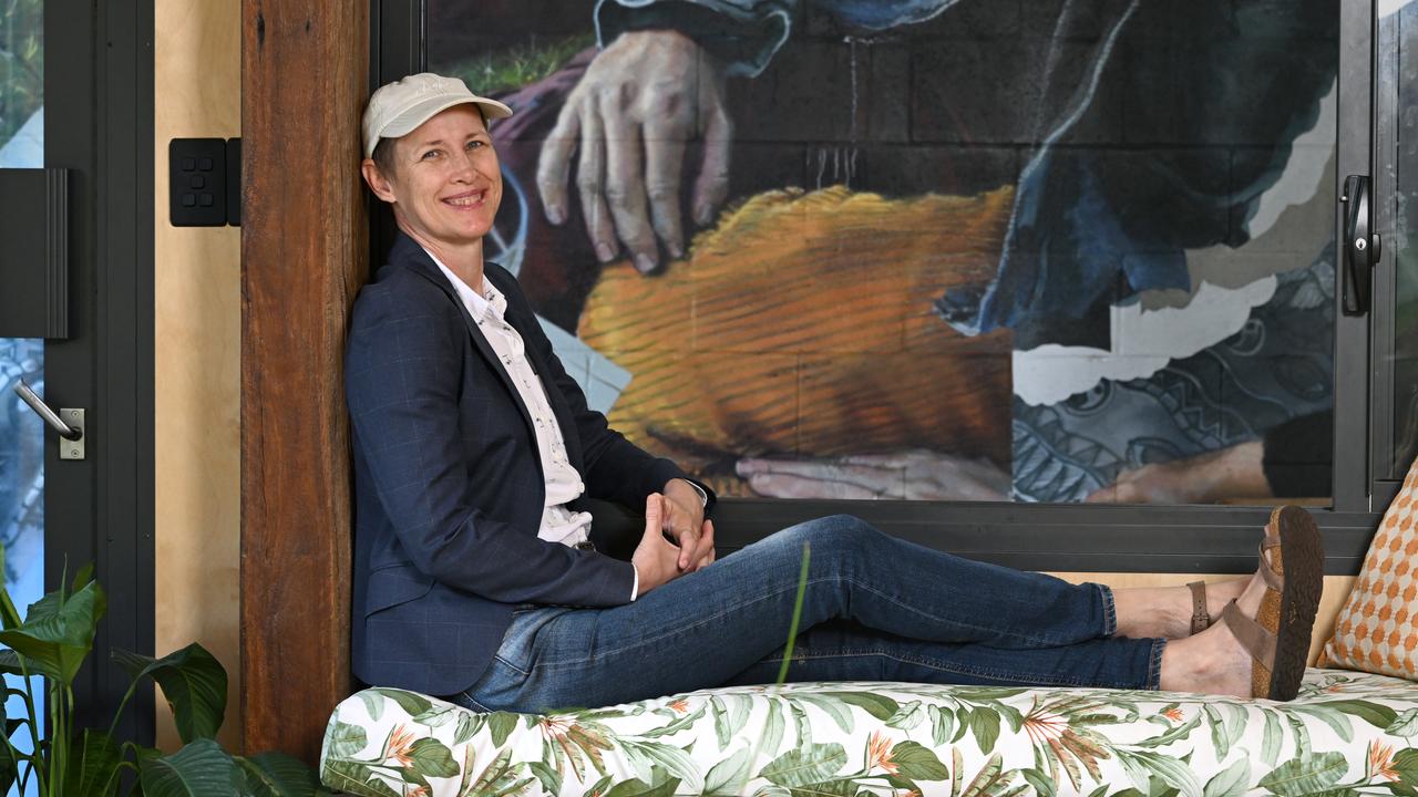 Angela de Weger is seen posing for a portrait