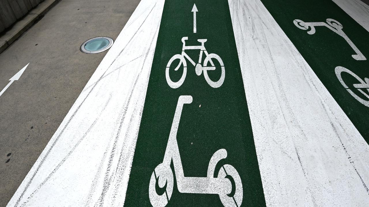 A bike lane in Brisbane