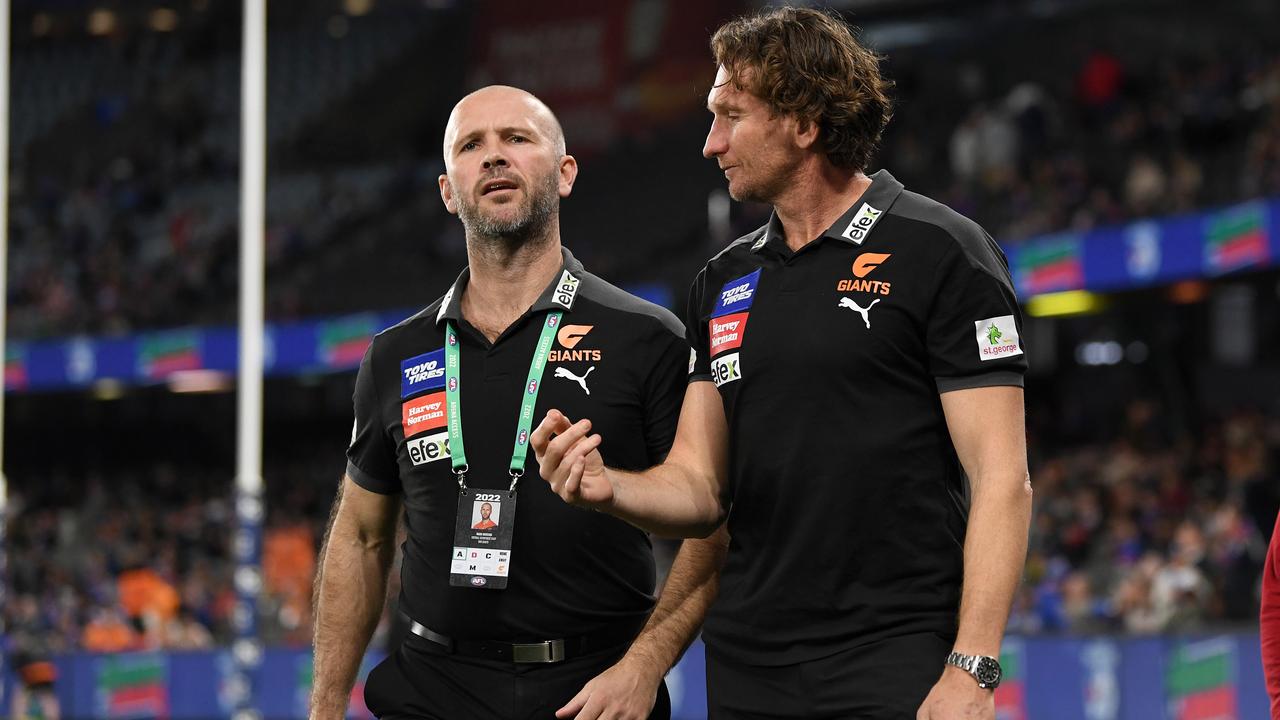 Mark McVeigh and James Hird, at GWS in 2022