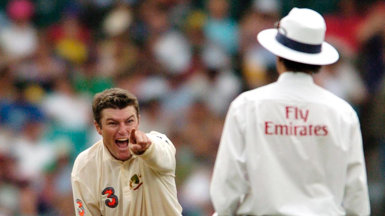Stuart Macgill in playing days appeals to an umpire 