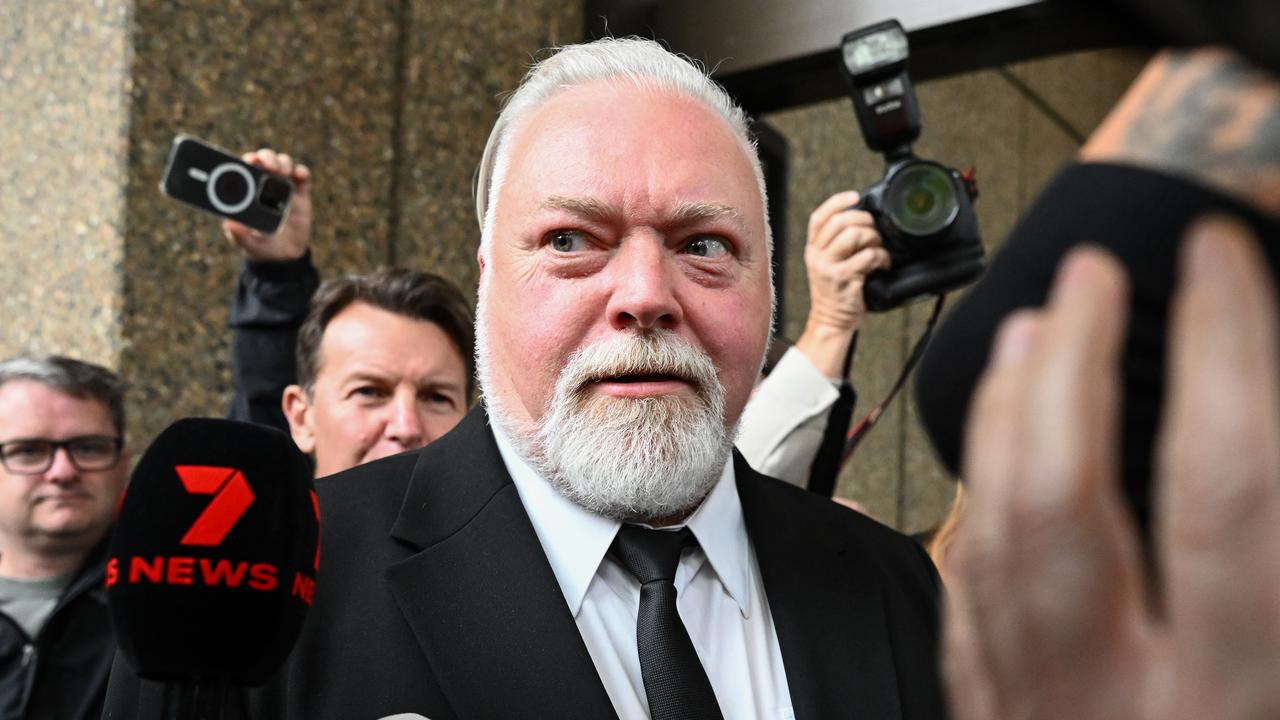 Kyle Sandilands departs court (file image)
