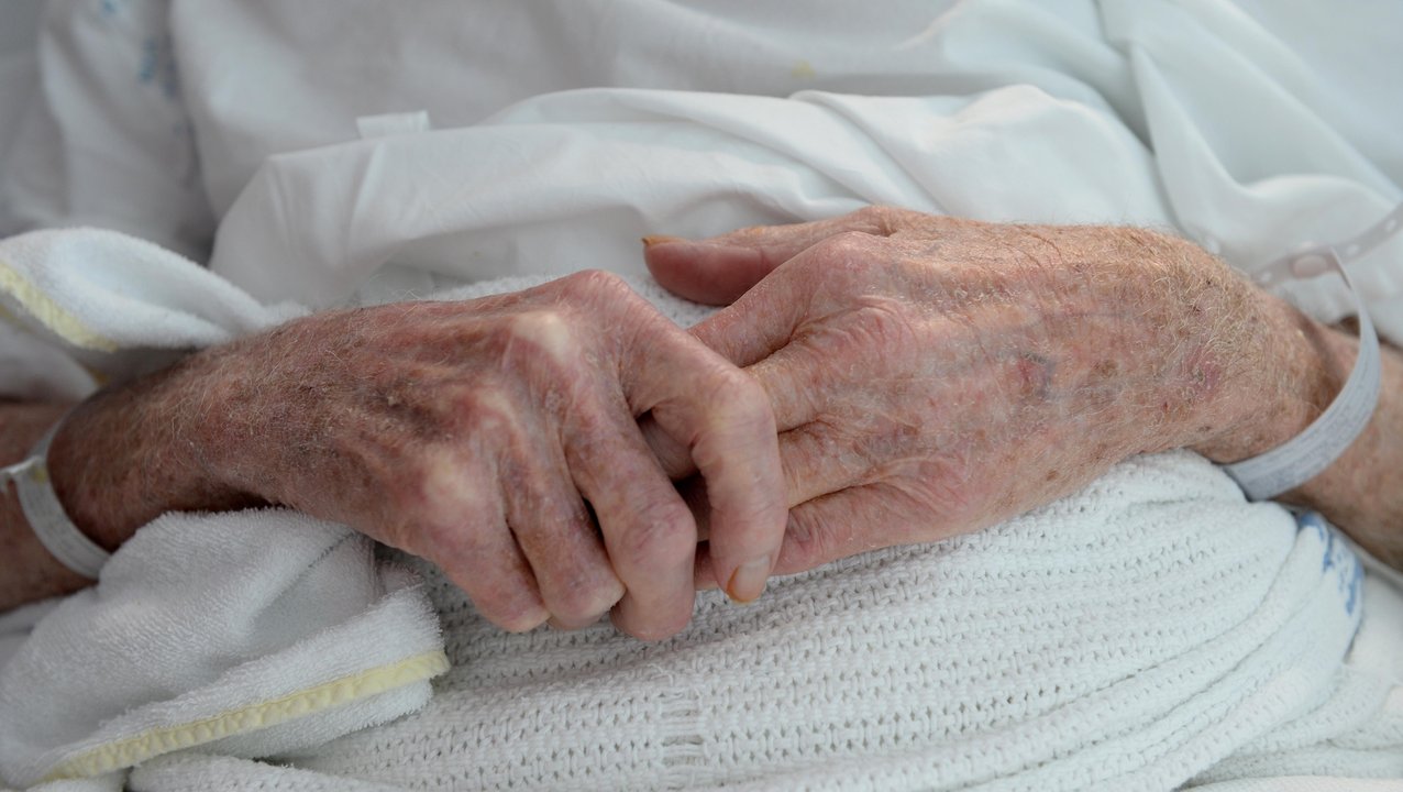 Old person in hospital
