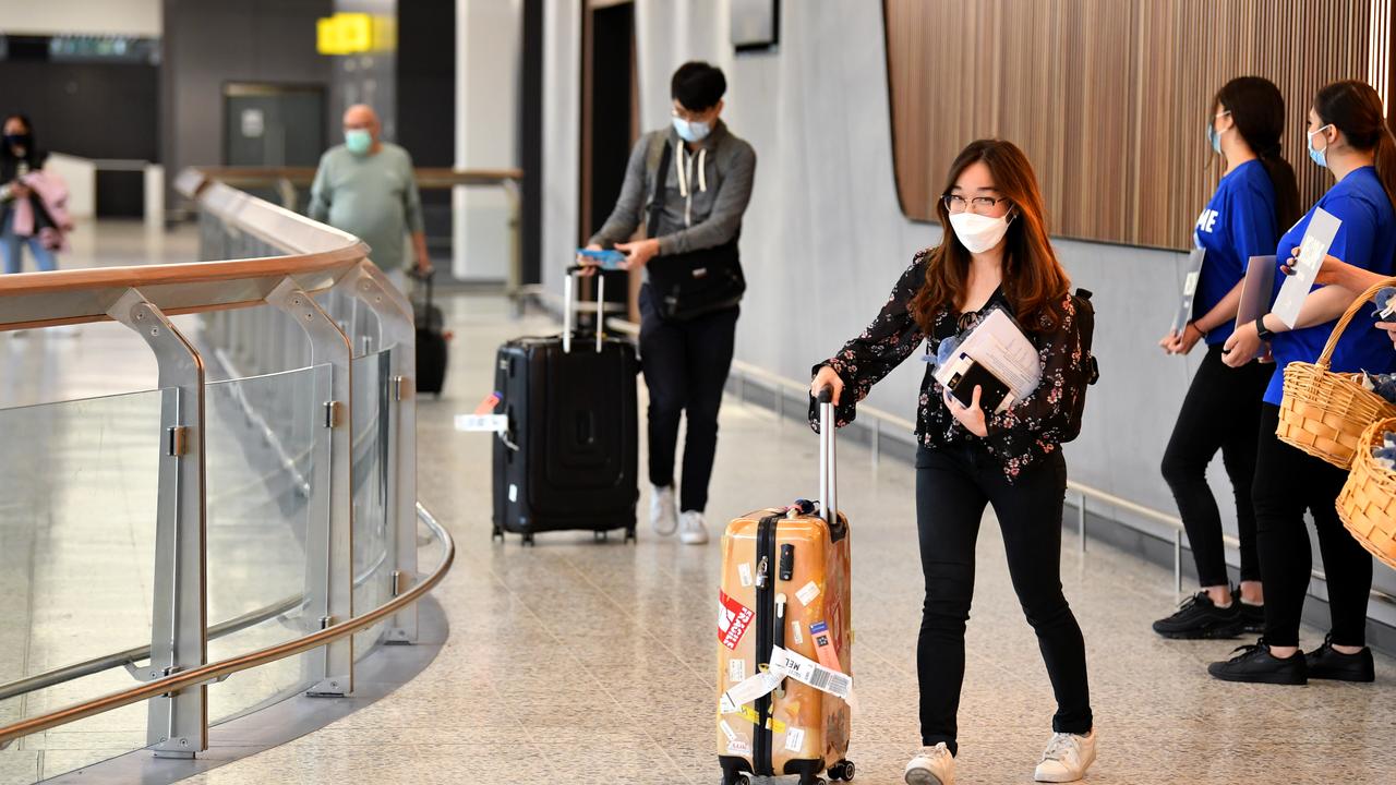 Singapore Airlines passengers at Melbourne International Airport