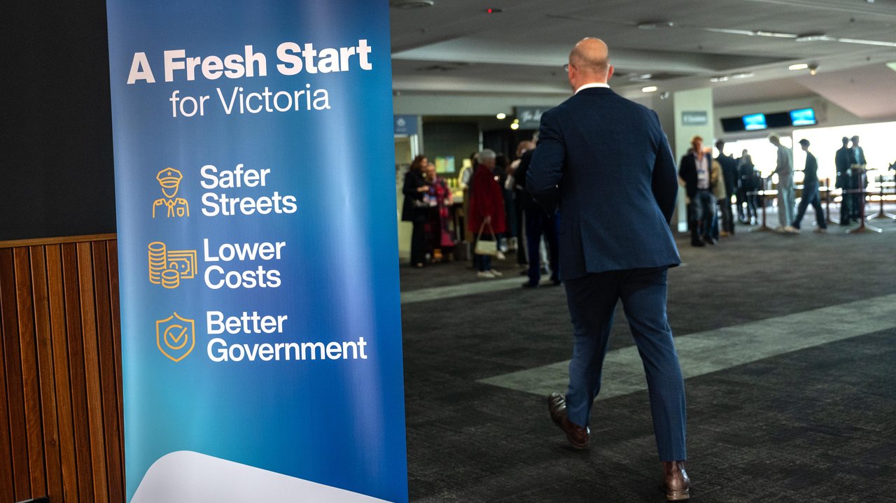 Victorian Liberal Party's state conference at Caulfield Racecourse