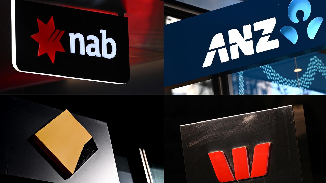 Signage of Australia's 'big four' banks (file image)
