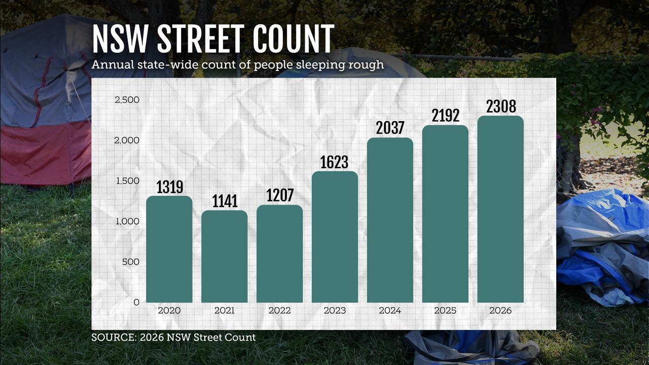 Annual state-wide count of people sleeping rough in NSW