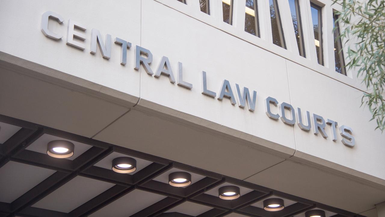 Signage outside Central Law Court, in Perth
