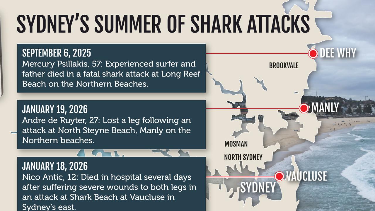Beach closed shark in water sign at Coogee
