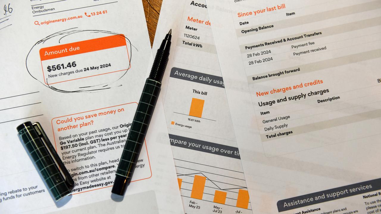 A stock image of a residential electricity bill in Brisbane